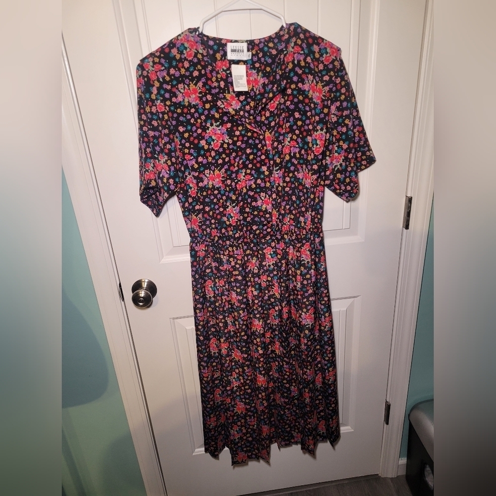 Leslie fay dress with shoulder pads size 14w